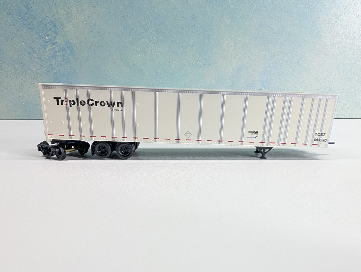 USED Bowser HO Scale 53' Roadrailer Plate Trailer Triple Crown TCSZ #463390 CR/NS