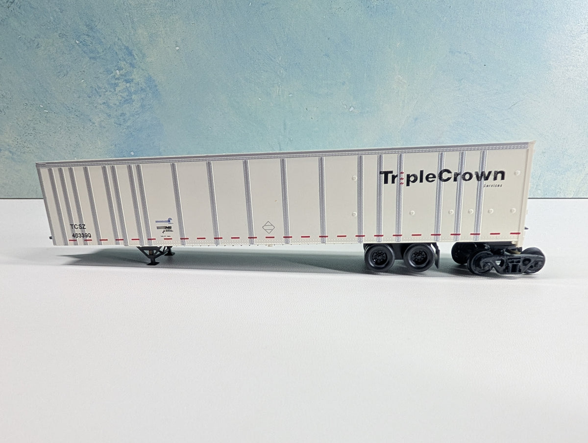 USED Bowser HO Scale 53' Roadrailer Plate Trailer Triple Crown TCSZ #463390 CR/NS