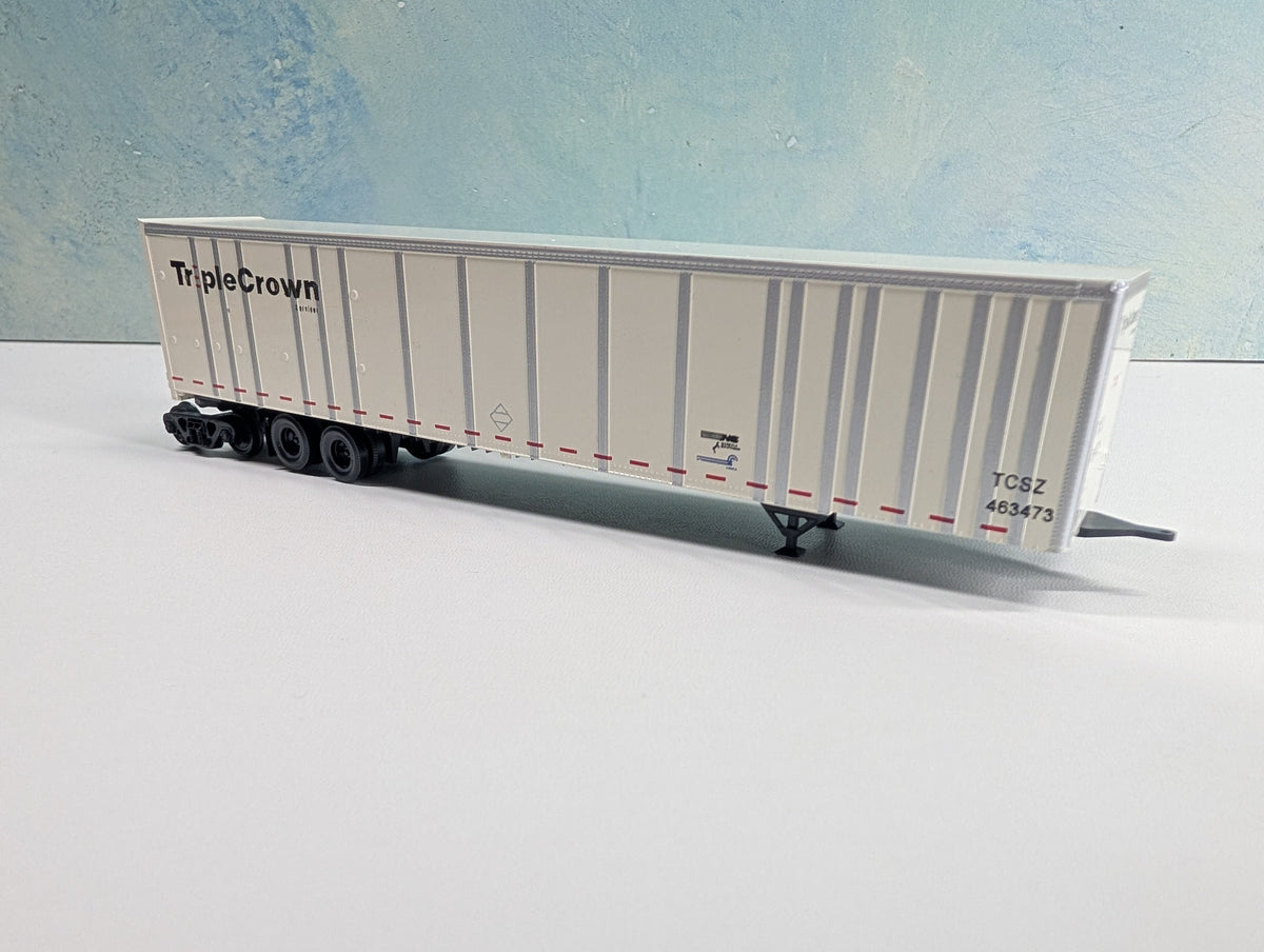 USED Bowser HO Scale 53' Roadrailer Plate Trailer Triple Crown TCSZ #463473 CR/NS