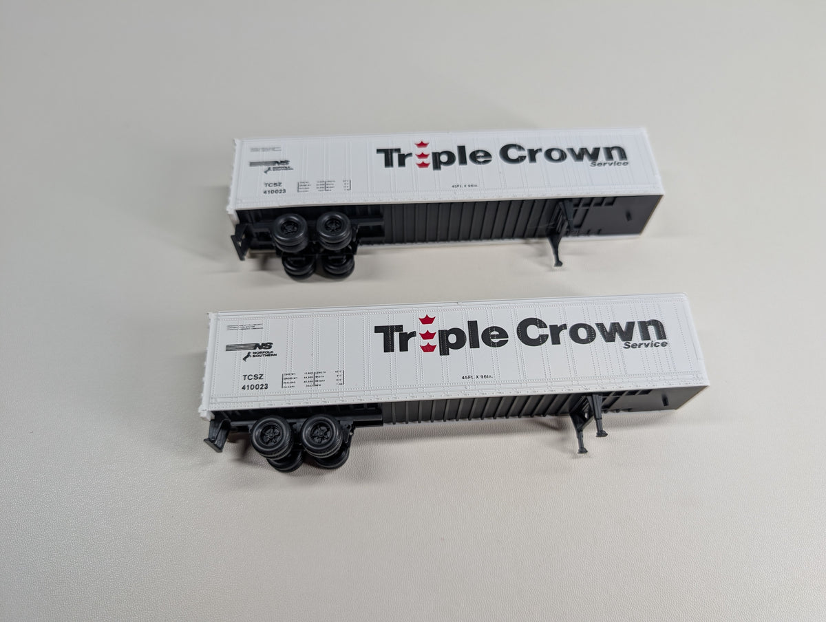 USED Athearn 5604 HO Scale 45' Trailer Triple Crown TCSZ #410023 NS (2 pcs)