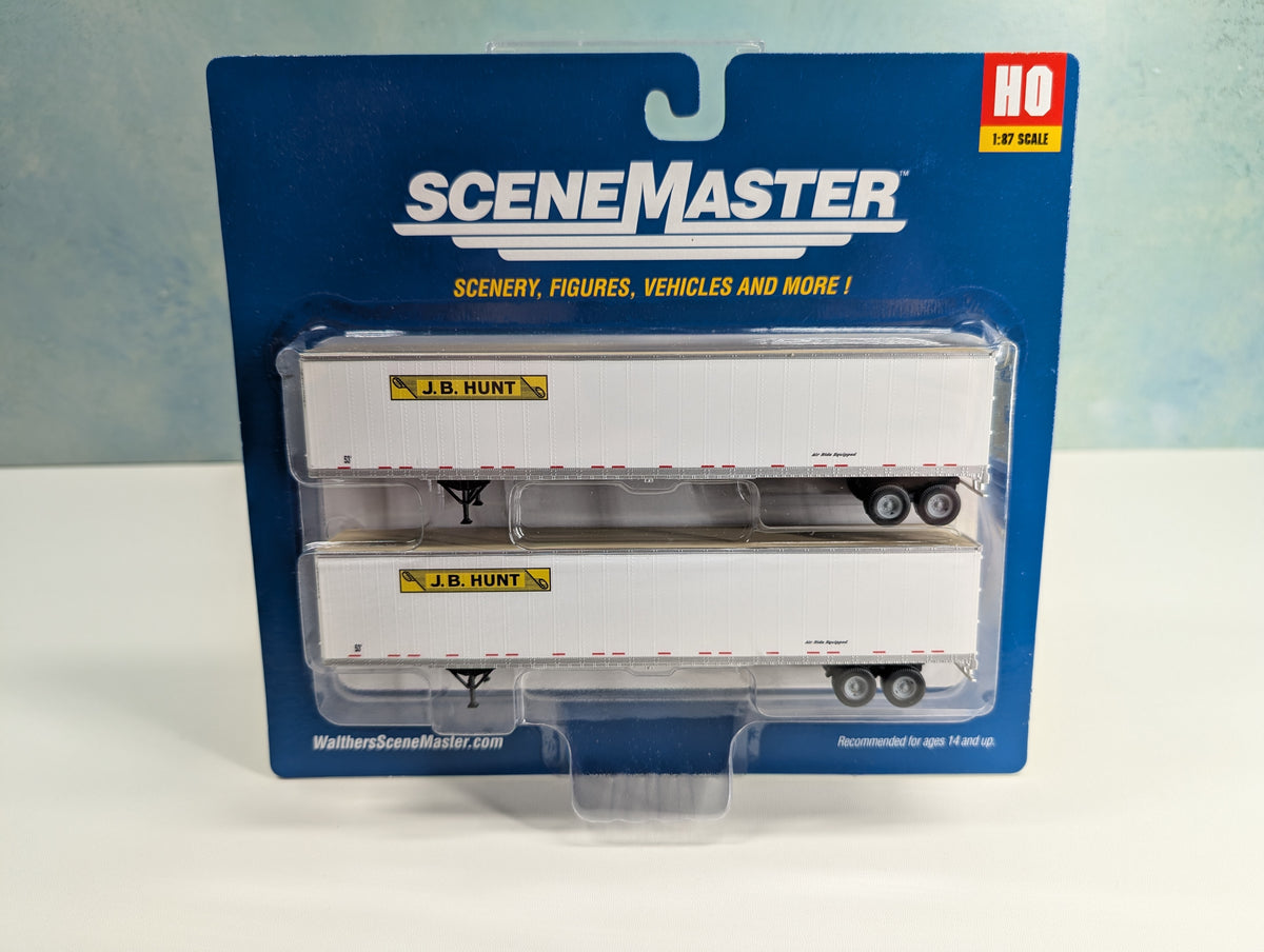 Walthers SceneMaster 949-2462 HO Scale 53' Stoughton Trailer J. B. Hunt Transport (2 pcs)