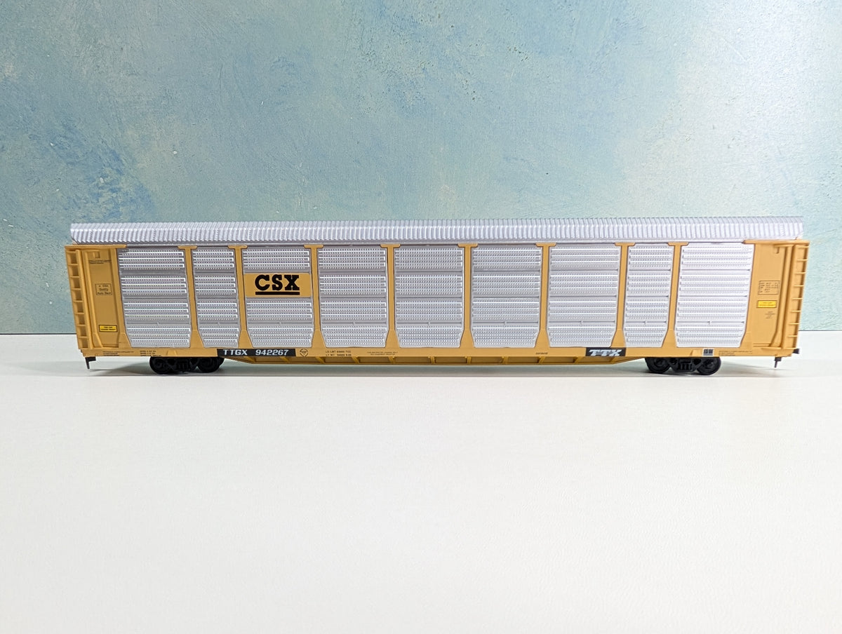 USED Walthers HO Scale 89' Enclosed Auto-Carrier CSX TTGX #942267