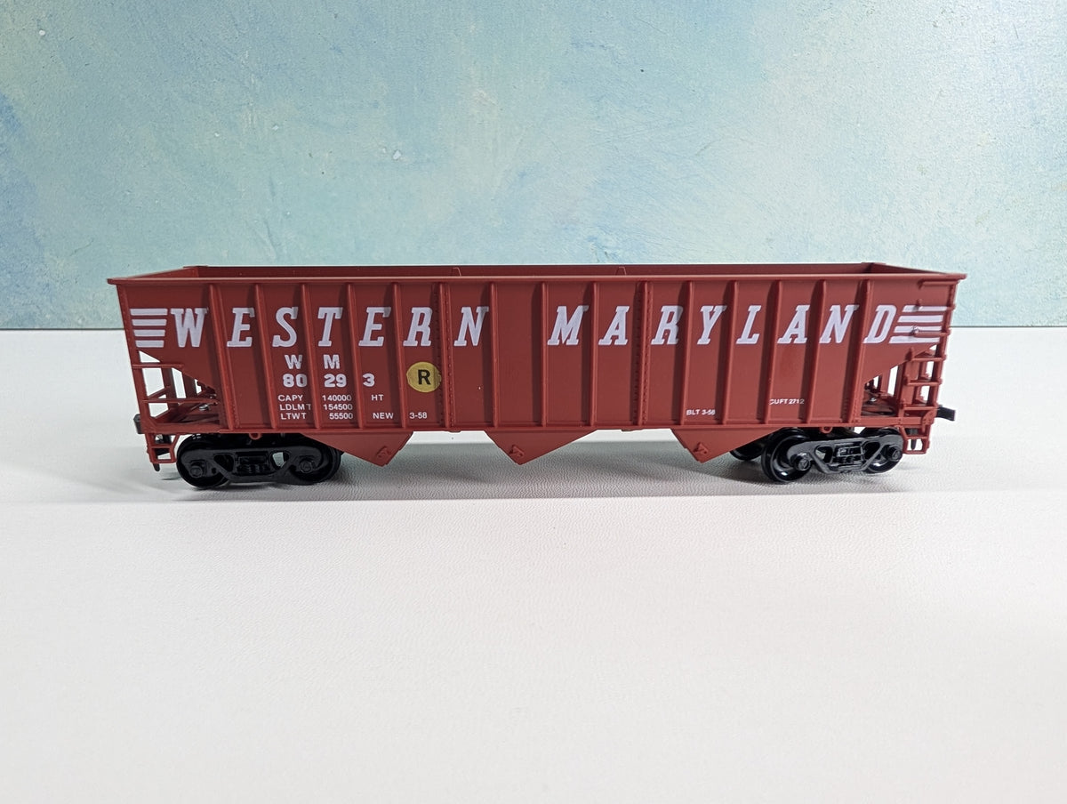 USED Stewart Hobbies HO Scale 3 Bay 70 Ton 14 Panel Hopper Western Maryland WM #80293