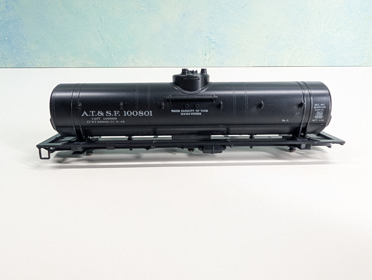 USED Athearn HO Scale Single Dome Tank Car Santa Fe ATSF #100801 Started KIT