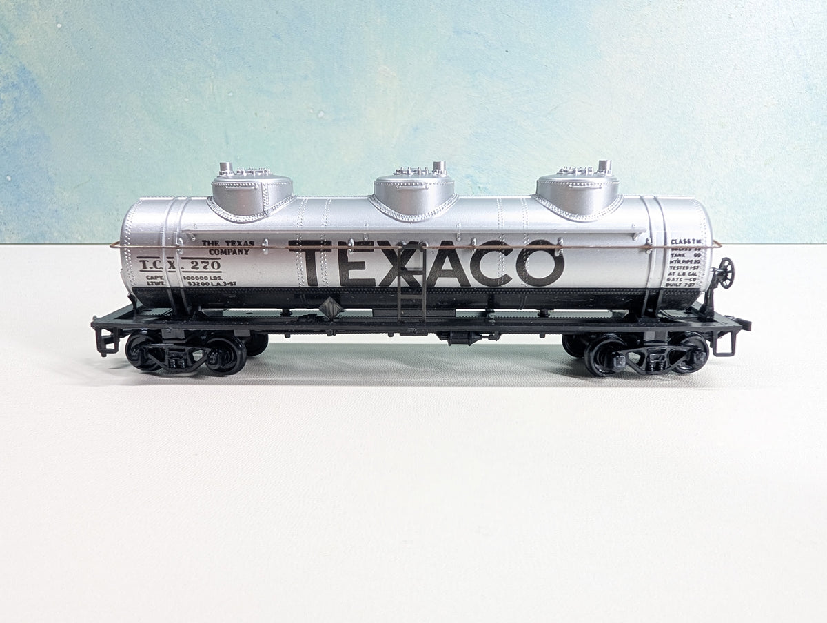USED Athearn HO Scale Triple Dome Tank Car Texaco TCX #270