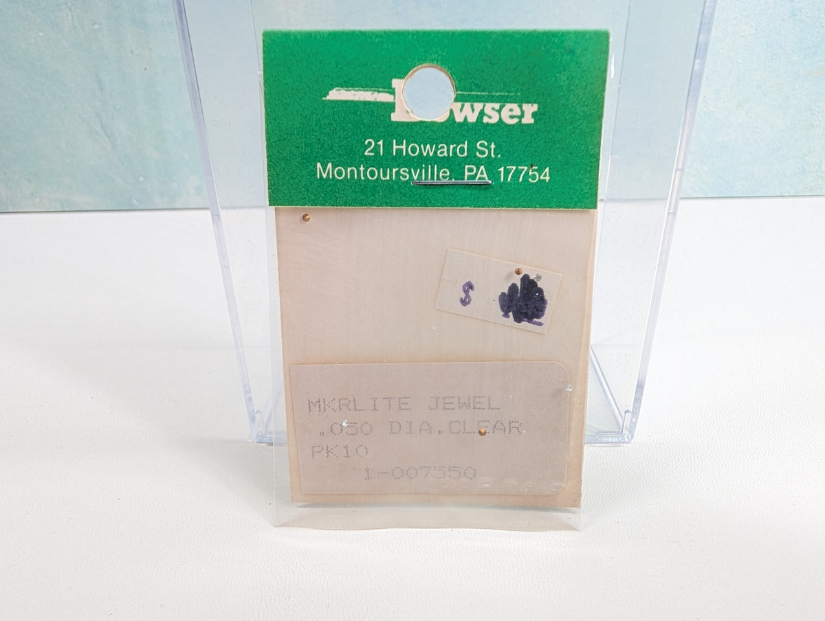Bowser #1-007550 HO Scale Marker Light Jewel .050 Dia Clear (10 pcs)