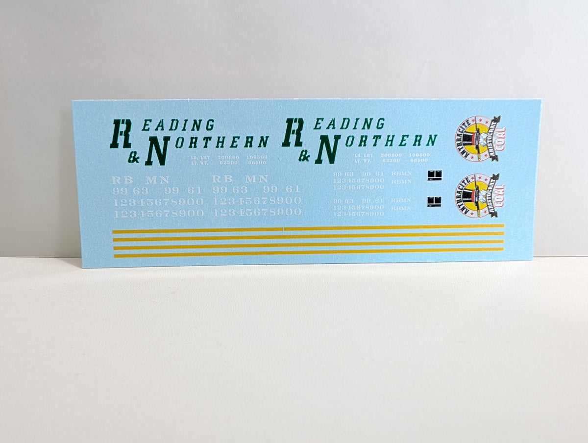 USED ND-87775 HO Scale Covered Hopper Decals Reading & Northern Aristocrat Coal