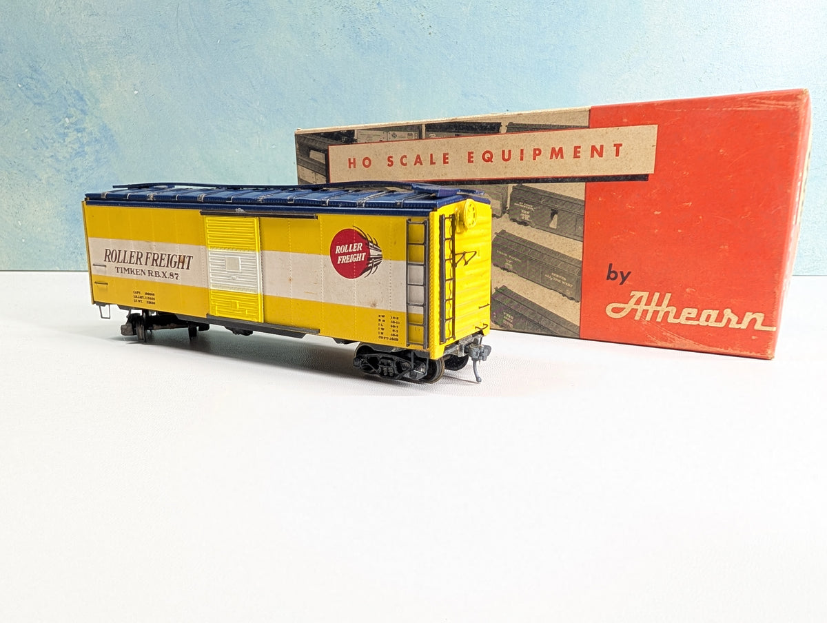 USED Athearn A181 HO Scale Metal 40' Box Car Timken Roller Freight RBX #87