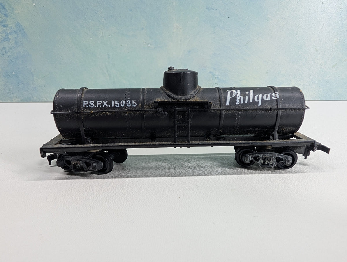 USED HO Scale Single Dome Tank Car, Metal Vintage Philgas PSPX #15035