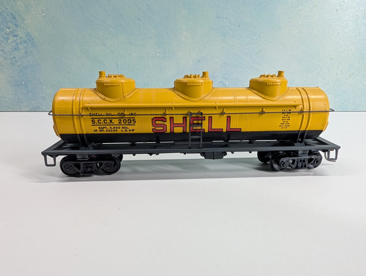 USED Athearn HO Scale Triple Dome Tank Car SHELL SCCX #2035