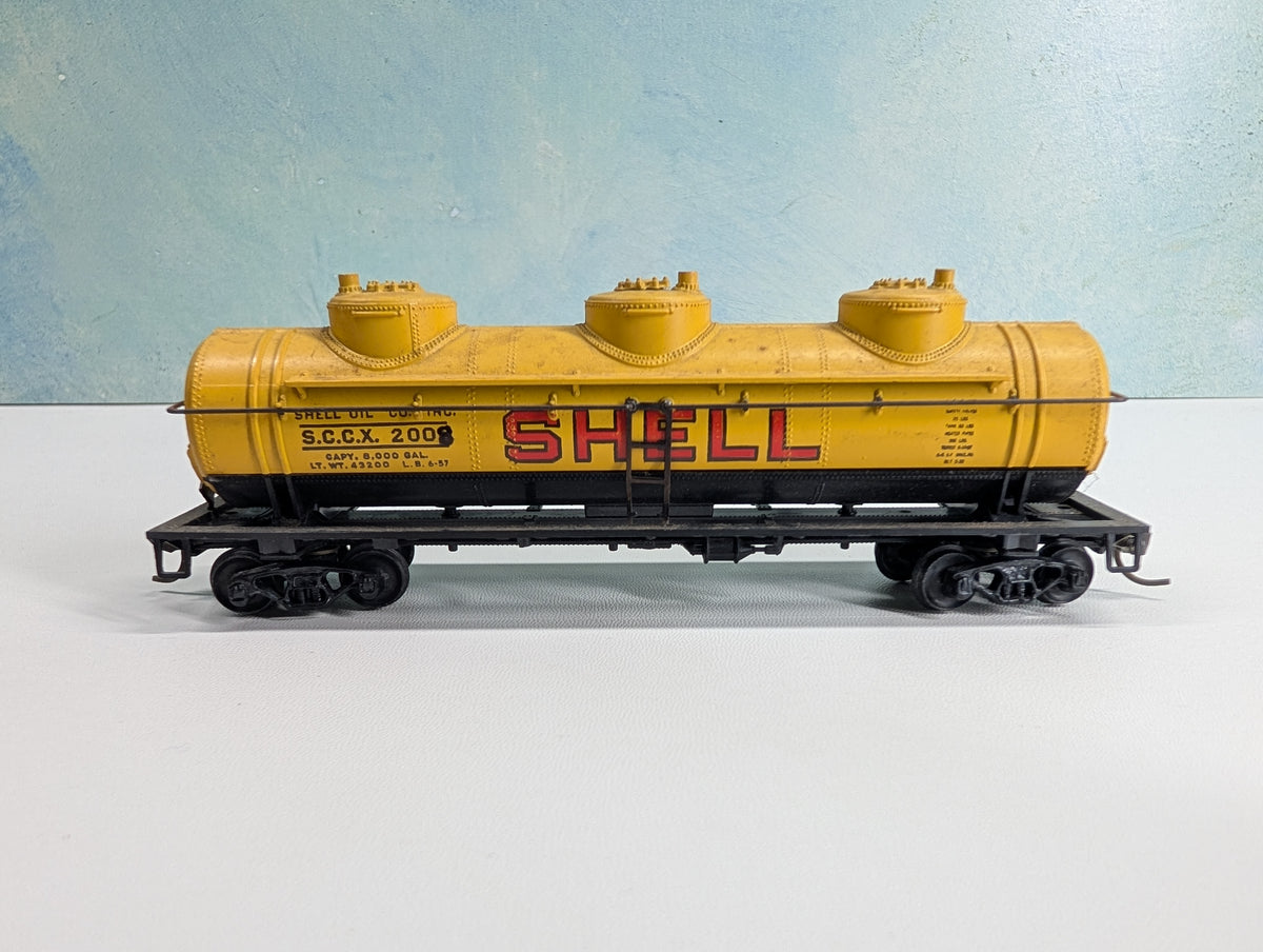 USED Athearn HO Scale Triple Dome Tank Car SHELL SCCX #2008 Metal Wheels