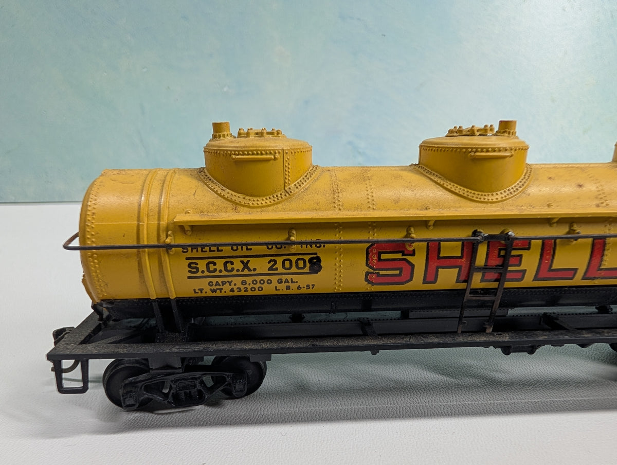 USED Athearn HO Scale Triple Dome Tank Car SHELL SCCX #2008 Metal Wheels