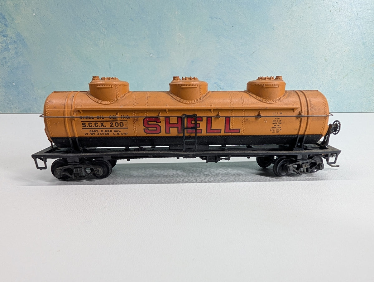USED Athearn HO Scale Triple Dome Tank Car SHELL SCCX #200 Metal Wheels