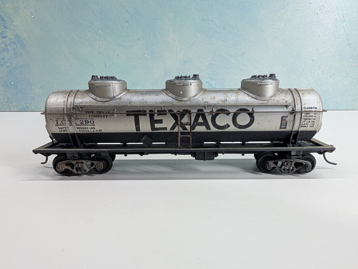 USED Athearn HO Scale Triple Dome Tank Car Texaco TCX #290