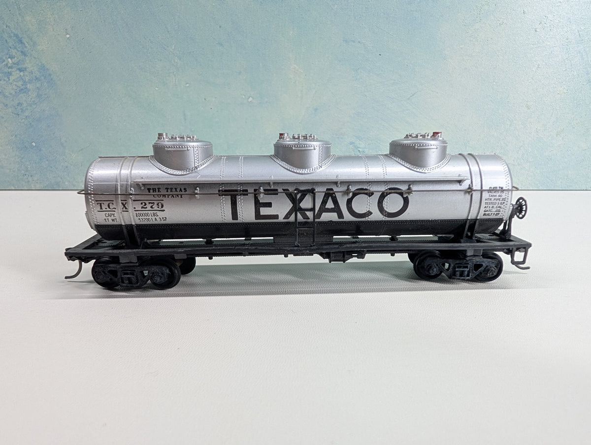 USED Athearn HO Scale Triple Dome Tank Car Texaco TCX #279