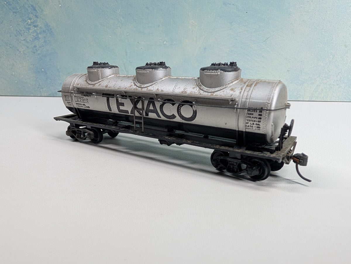 USED Athearn HO Scale Triple Dome Tank Car Texaco TCX #27012