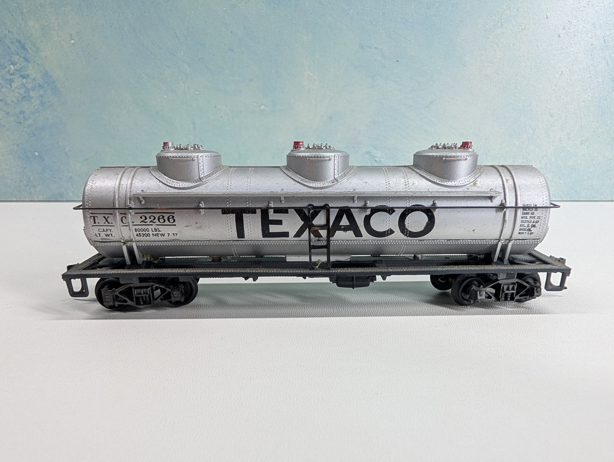 USED HO Scale Triple Dome Tank Car Texaco TCX #2266