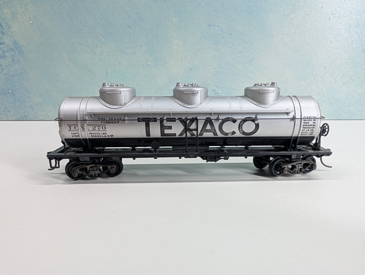 USED Athearn HO Scale Triple Dome Tank Car Texaco TCX #270
