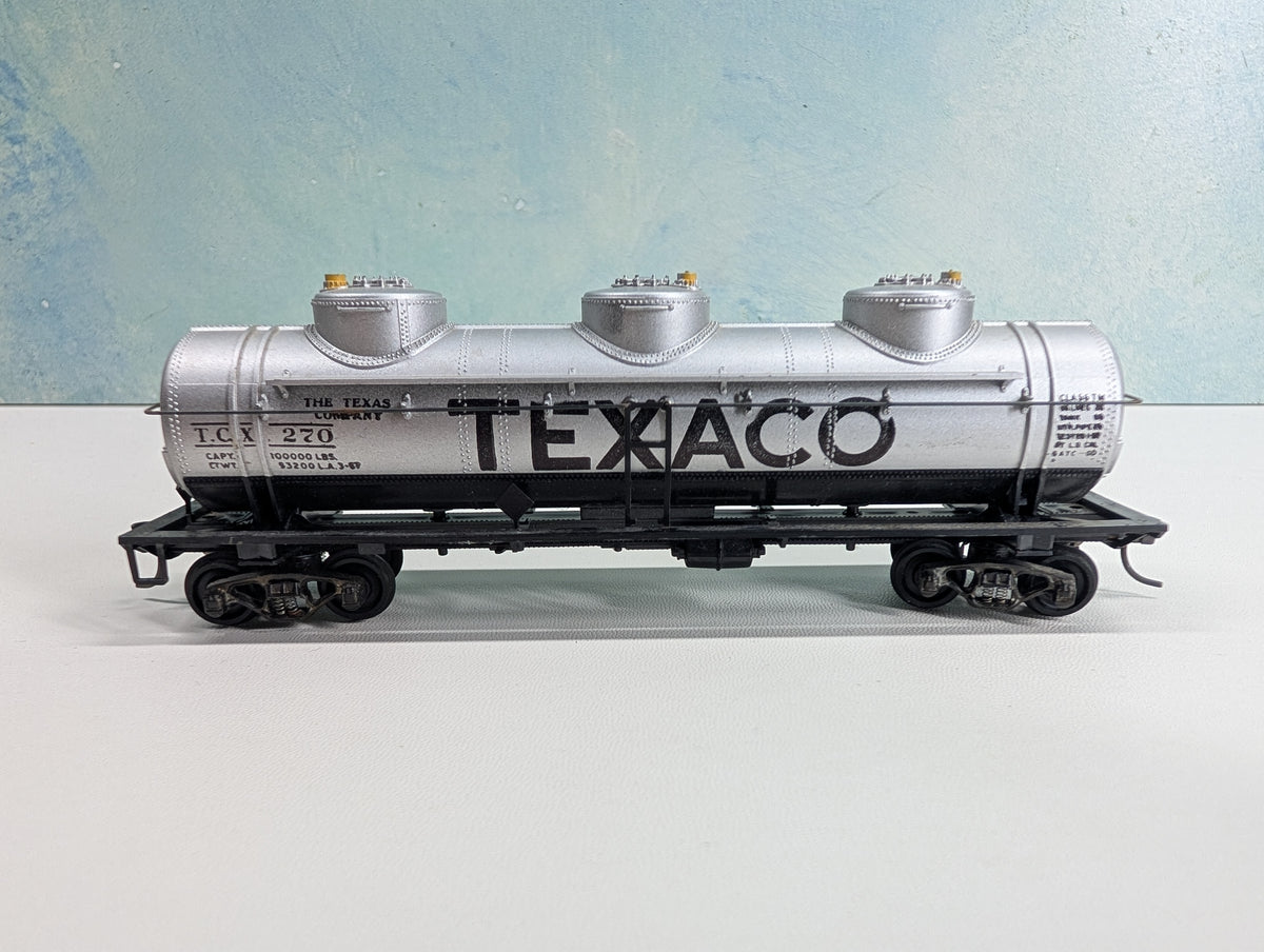 USED Athearn HO Scale Triple Dome Tank Car Texaco TCX #270