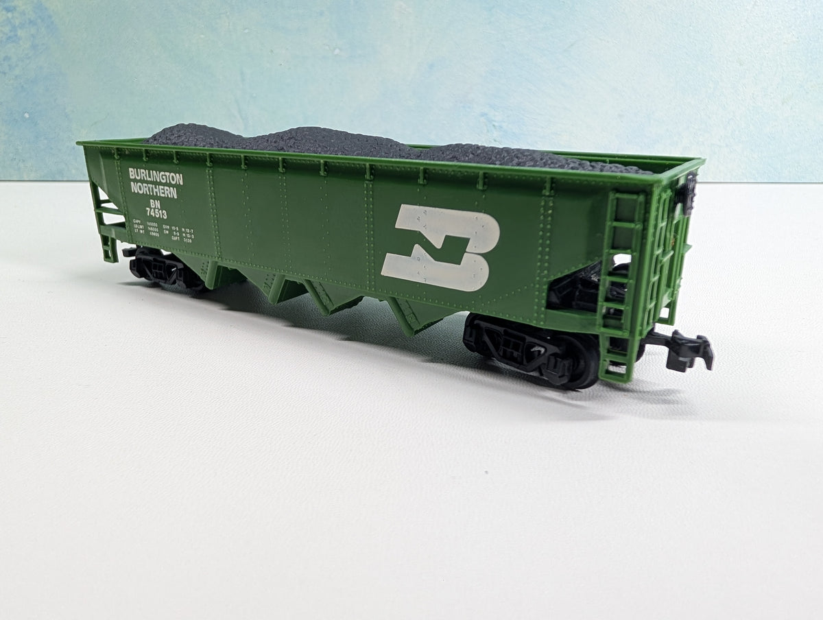 USED Bachmann HO Scale Quad Hopper Burlington Northern BN #74513 w/ Load