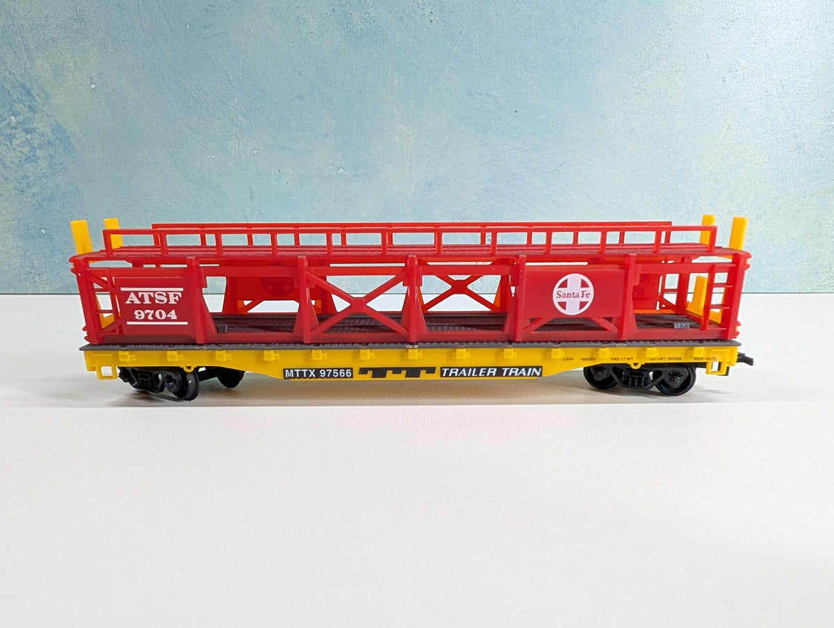 USED Life-Like HO Scale Auto Carrier Santa Fe MTTX #97566