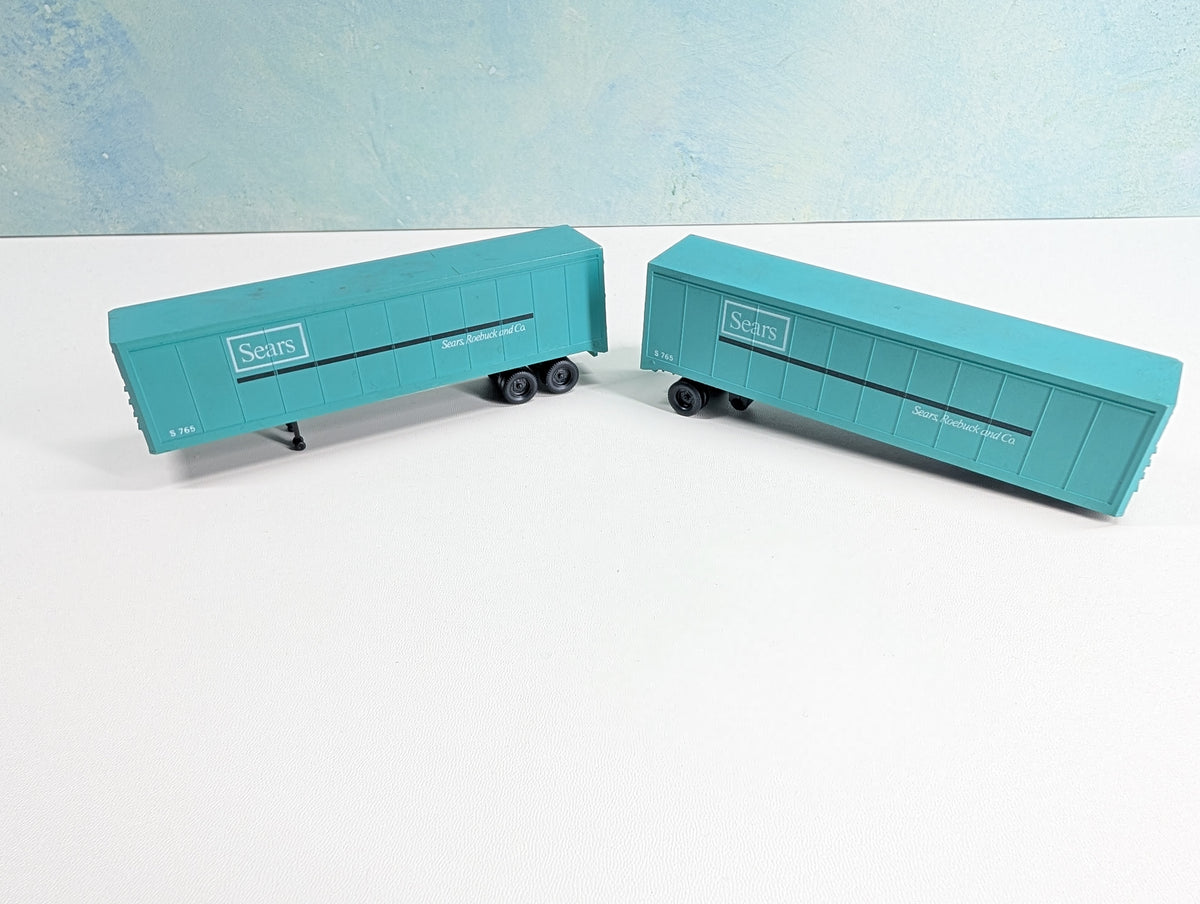 USED Cox HO Scale 40' Trailers Sears #S765 RARE (2 pcs)