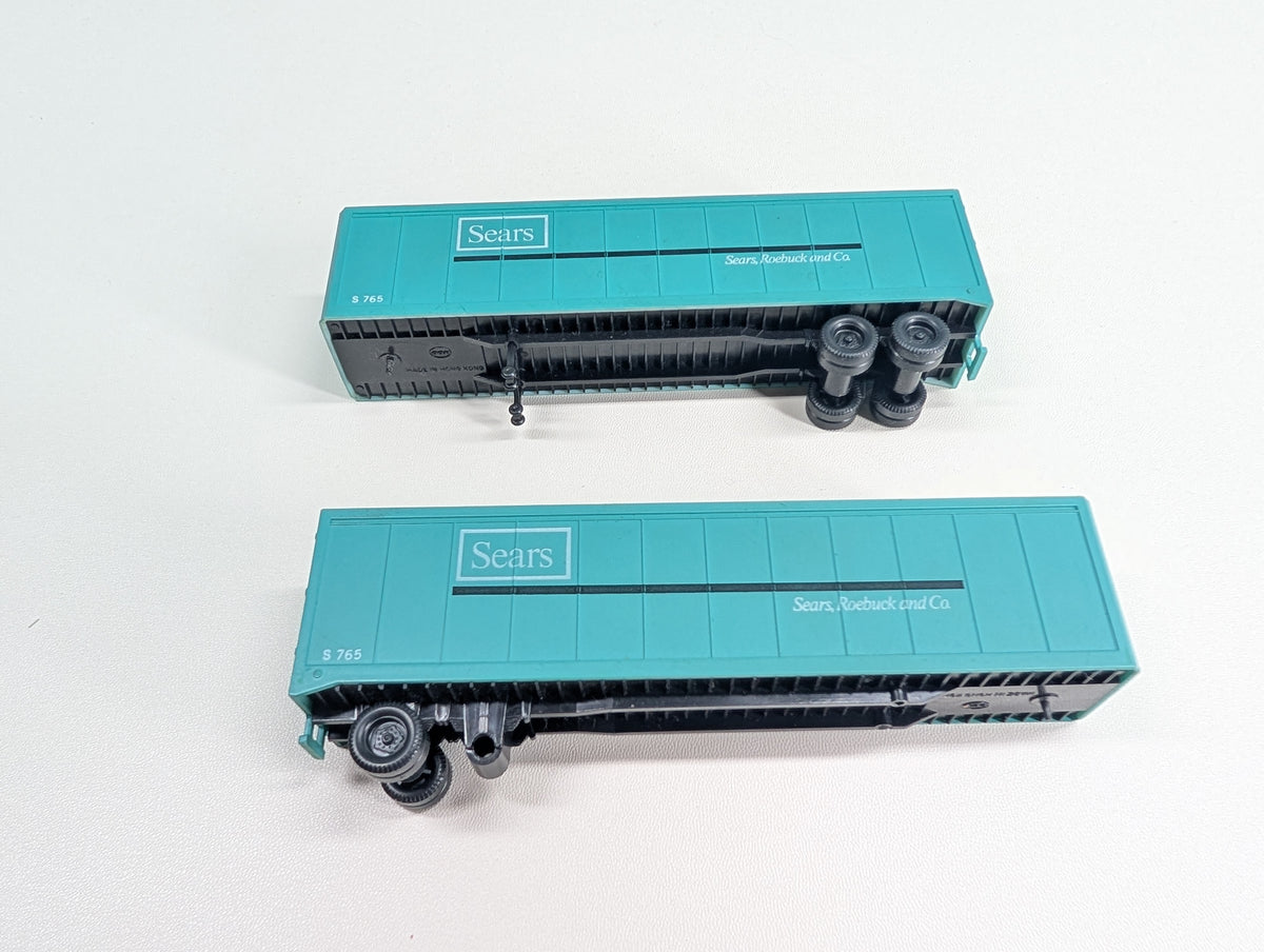 USED Cox HO Scale 40' Trailers Sears #S765 RARE (2 pcs)