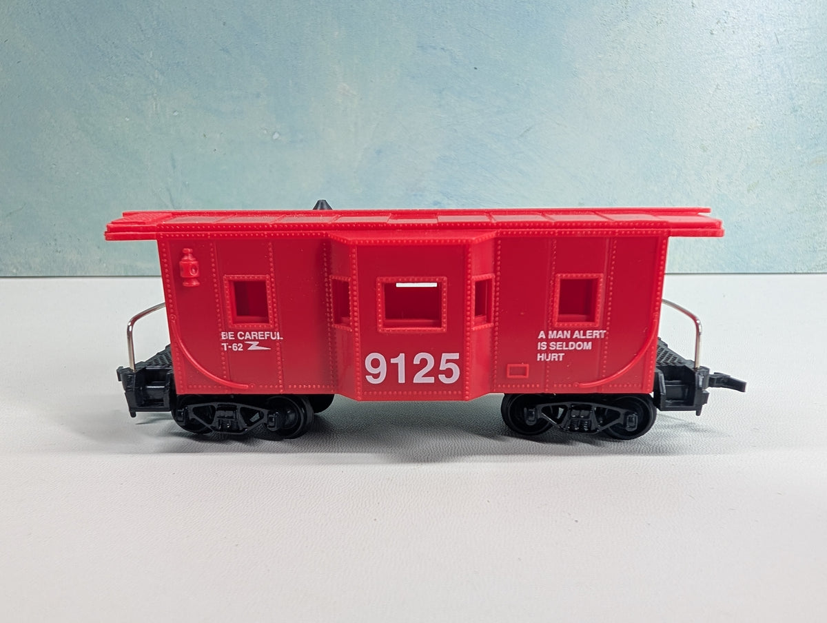 USED Model Power HO Scale Red Safety Bay Window Caboose #9125
