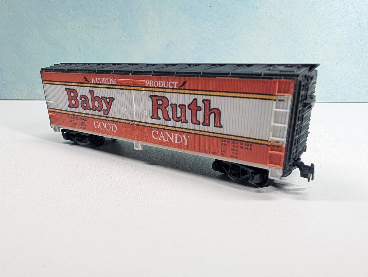 USED Tyco HO Scale 40' Wooden Reefer Box Car Baby Ruth NADX #5342