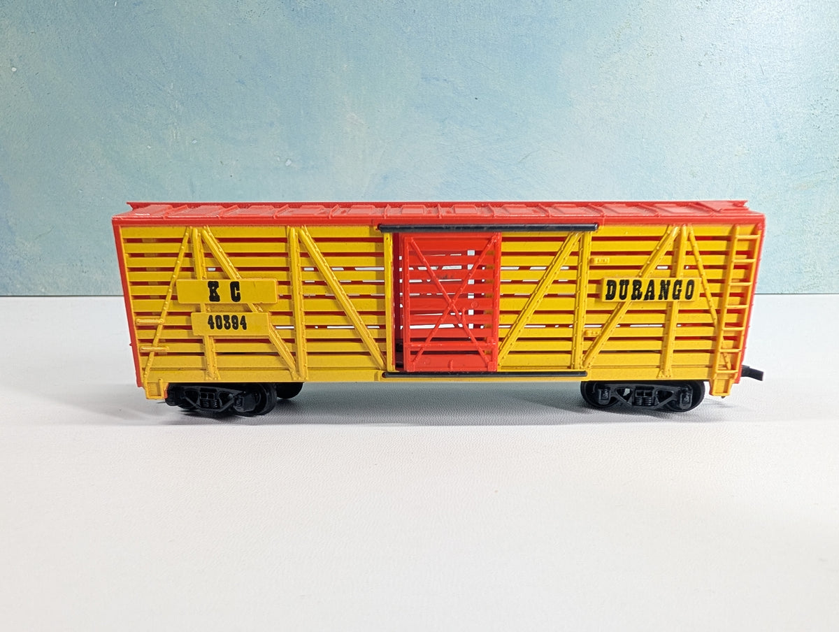 USED Tyco HO Scale 40' Cattle Stock Car Durango KC #40394