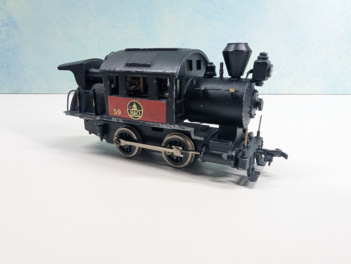 USED HO Scale Tokyo 0-4-0 Brass Camelback Baltimore and Ohio B&O #59 Tested! DC