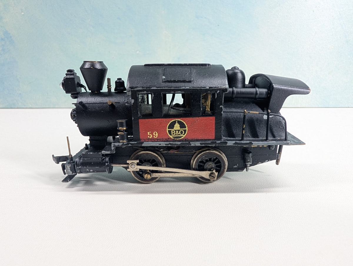 USED HO Scale Tokyo 0-4-0 Brass Camelback Baltimore and Ohio B&O #59 Tested! DC