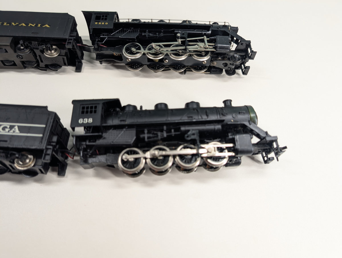 USED Tyco HO Scale Steam Locomotives, Chattanooga & Pennsylvania Parts/Repairs DC (2 pcs)