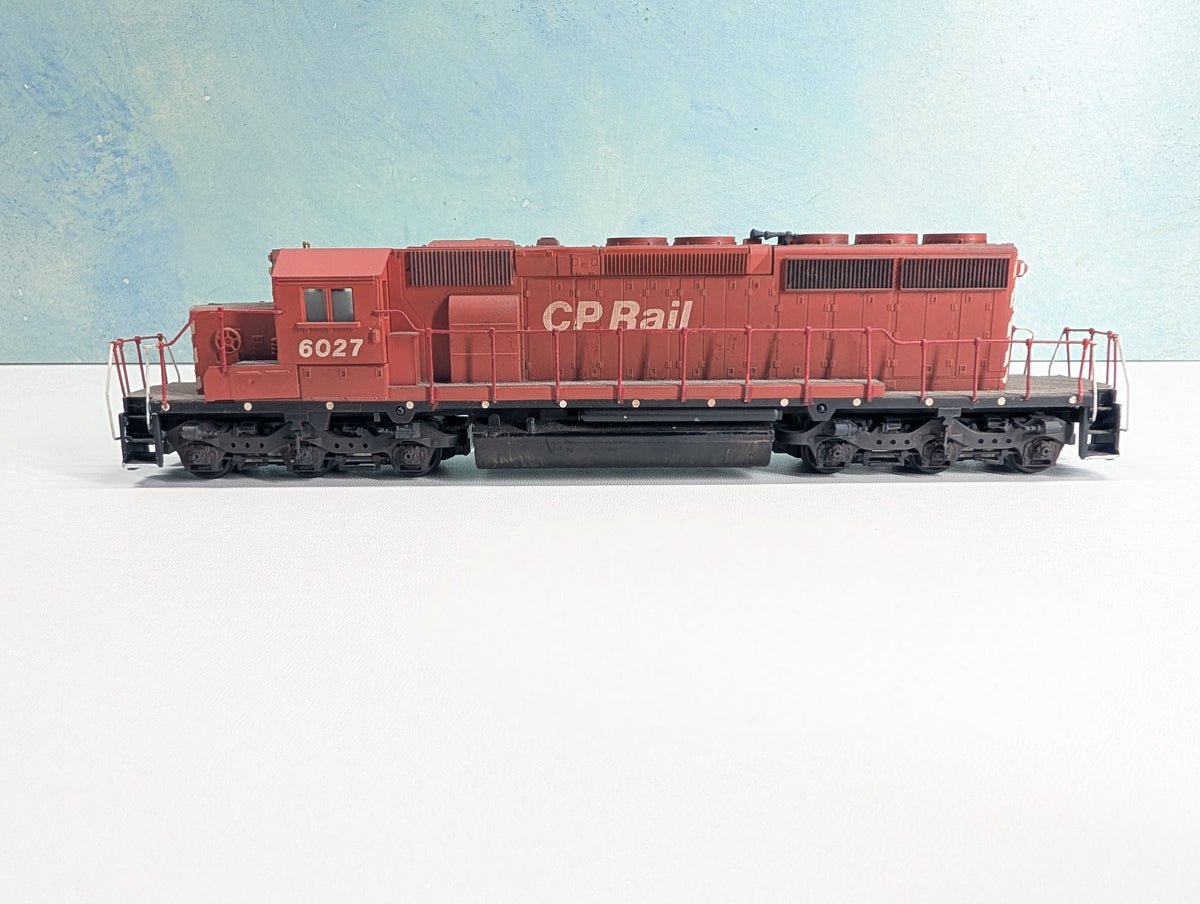 USED Athearn HO Scale SD40-2 Diesel Locomotive Canadian Pacific CP #6027 Weathered Non-Powered