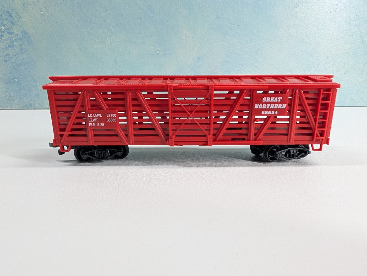 USED Life-Like HO Scale Cattle Stock Car Great Northern GN #55924