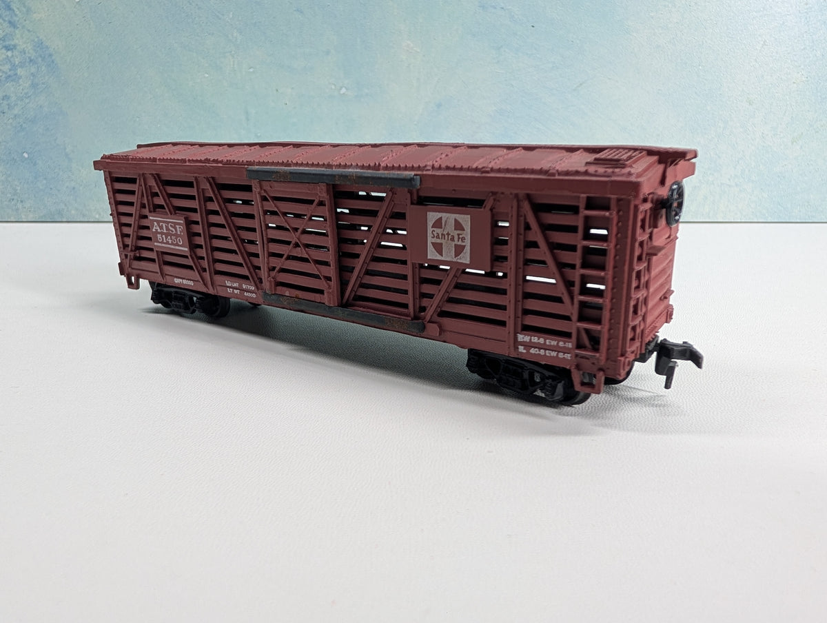 USED HO Scale Cattle Stock Car Santa Fe ATSF #51450
