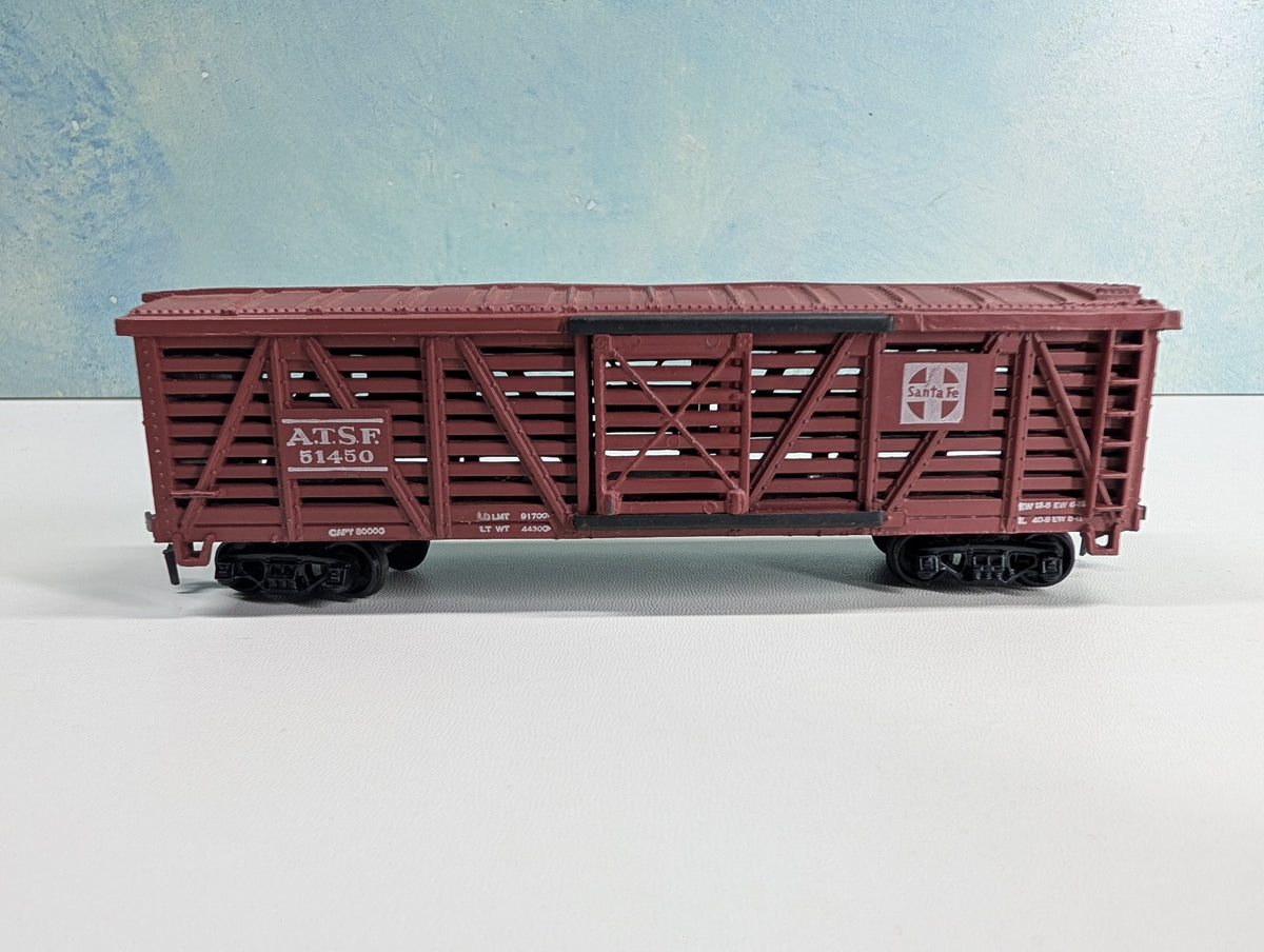 USED HO Scale Cattle Stock Car Santa Fe ATSF #51450