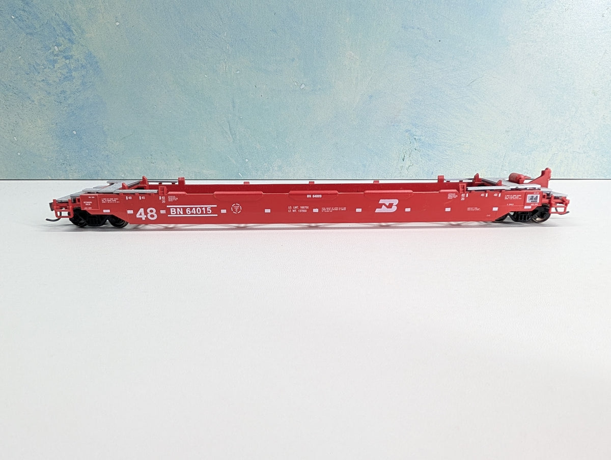 USED HO Scale Gunderson Husky Stack Burlington Northern BN #64015 Metal Wheels