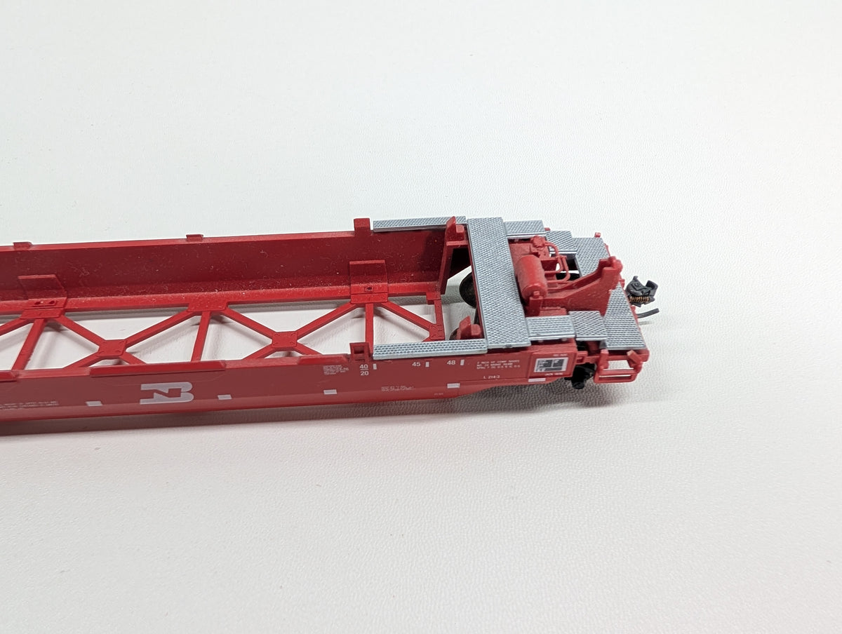 USED HO Scale Gunderson Husky Stack Burlington Northern BN #64015 Metal Wheels