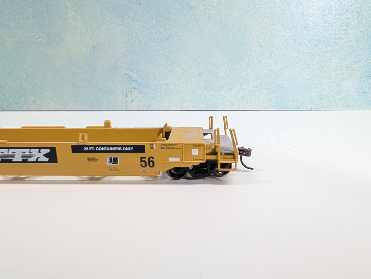 USED Athearn 91098 HO Scale 56' Well Car Trailer Train DTTX #560083 Metal Wheels