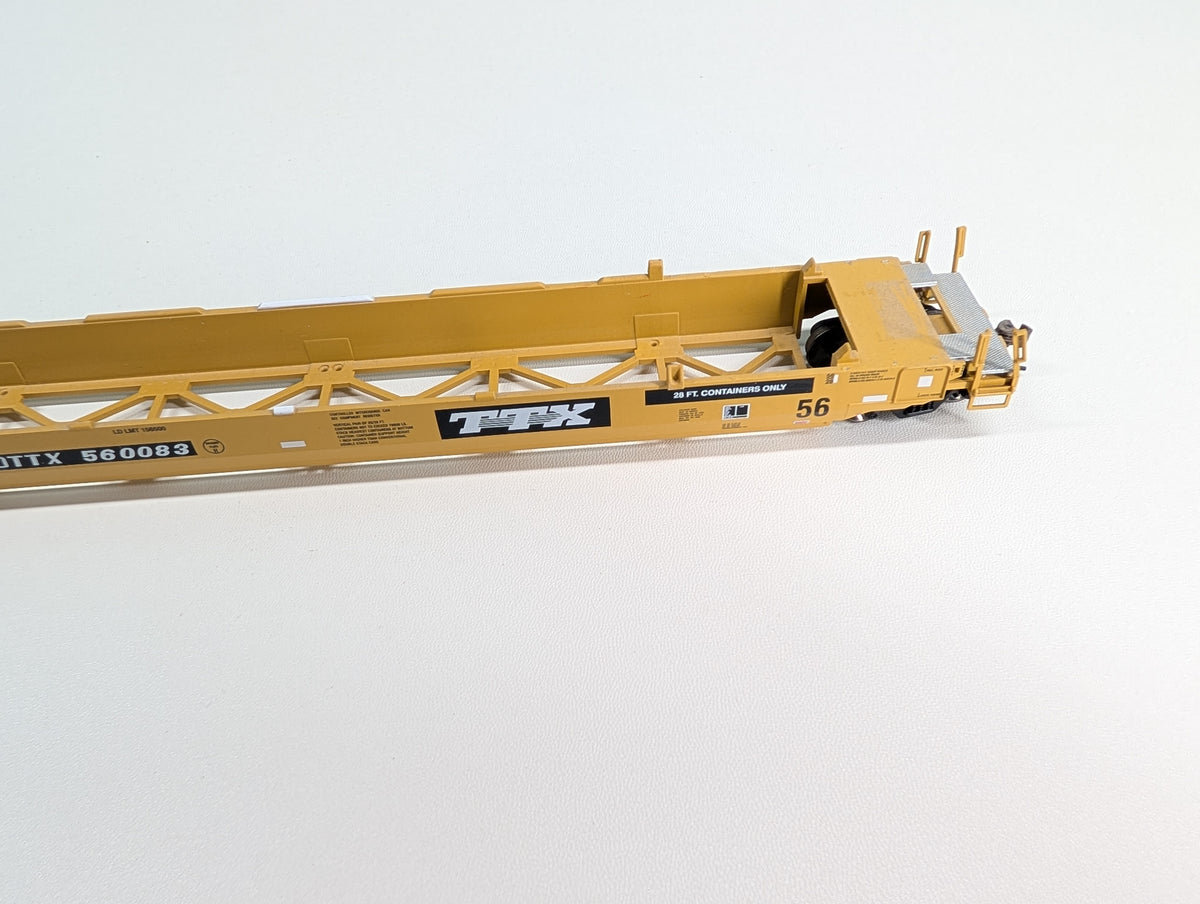 USED Athearn 91098 HO Scale 56' Well Car Trailer Train DTTX #560083 Metal Wheels