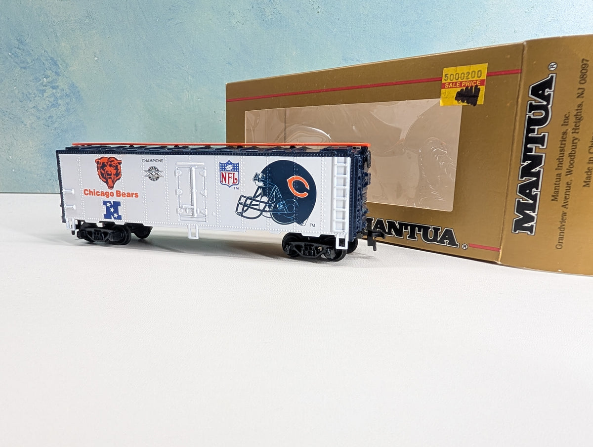 USED Mantua HO Scale Super Bowl Express 40' Box Car Chicago Bears
