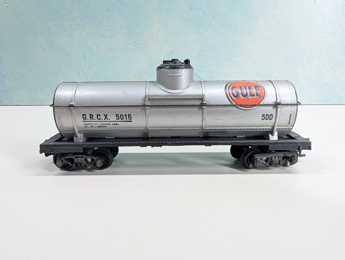 USED Varney HO Scale Single Dome Tank Car Gulf GRCX #5016