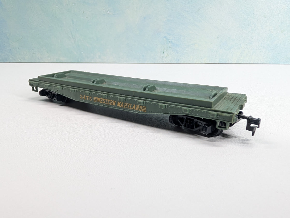 USED Tyco HO Scale Flat Car Western Maryland WM #2475