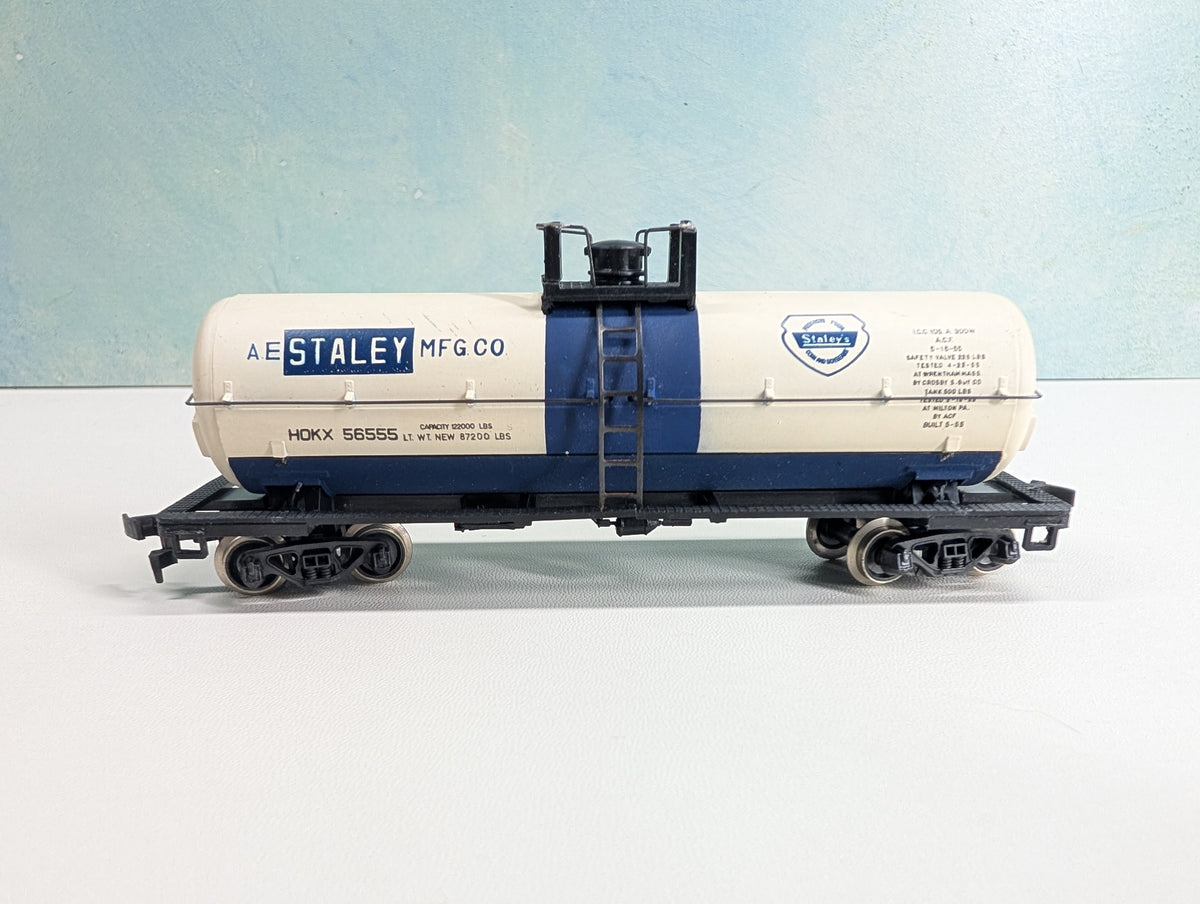 USED Tempo HO Scale Tank Car AE Staley Manufacturing HOKX #56555 Metal Wheels
