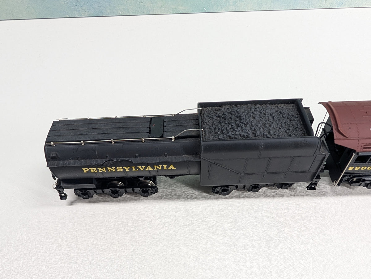 USED Mehano HO Scale 4-8-2 Steam Locomotive Pennsylvania PRR #8800 Runs Great DC