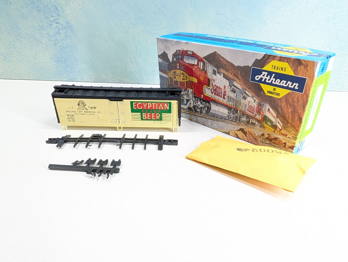 USED Athearn HO Scale 40' Reefer Box Car Egyptian Beer WAB #2053 Greenway Custom