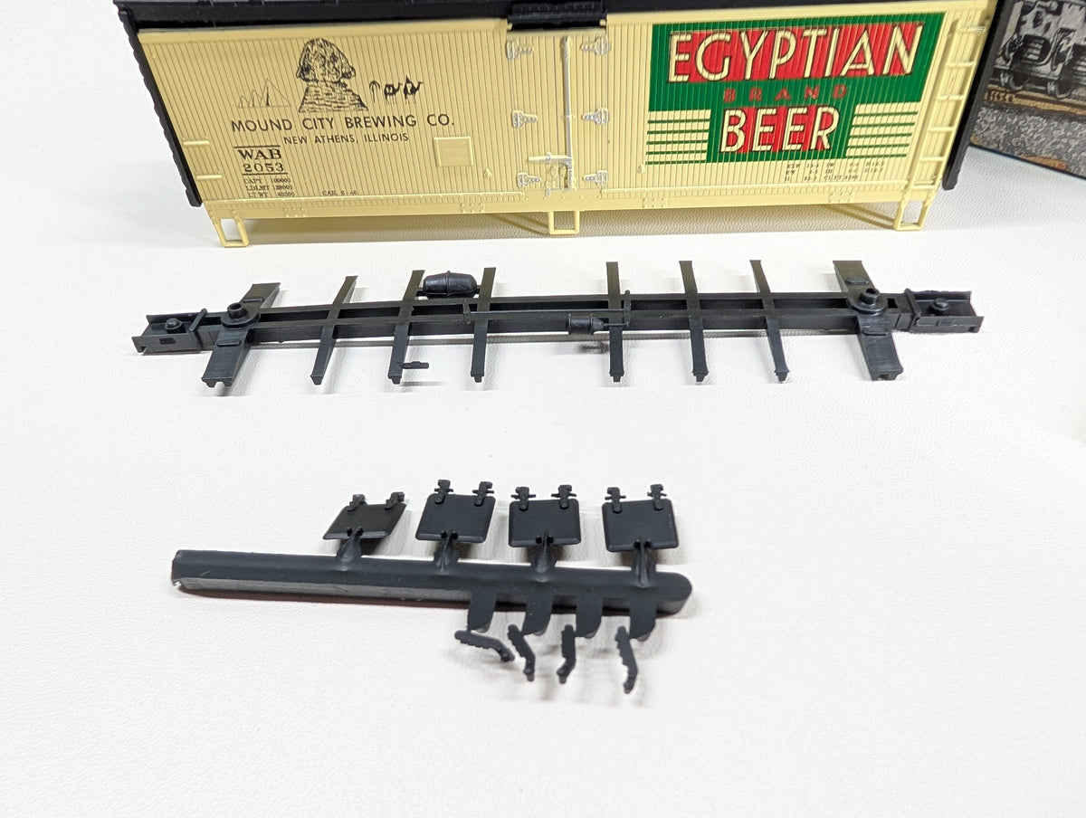 USED Athearn HO Scale 40' Reefer Box Car Egyptian Beer WAB #2053 Greenway Custom