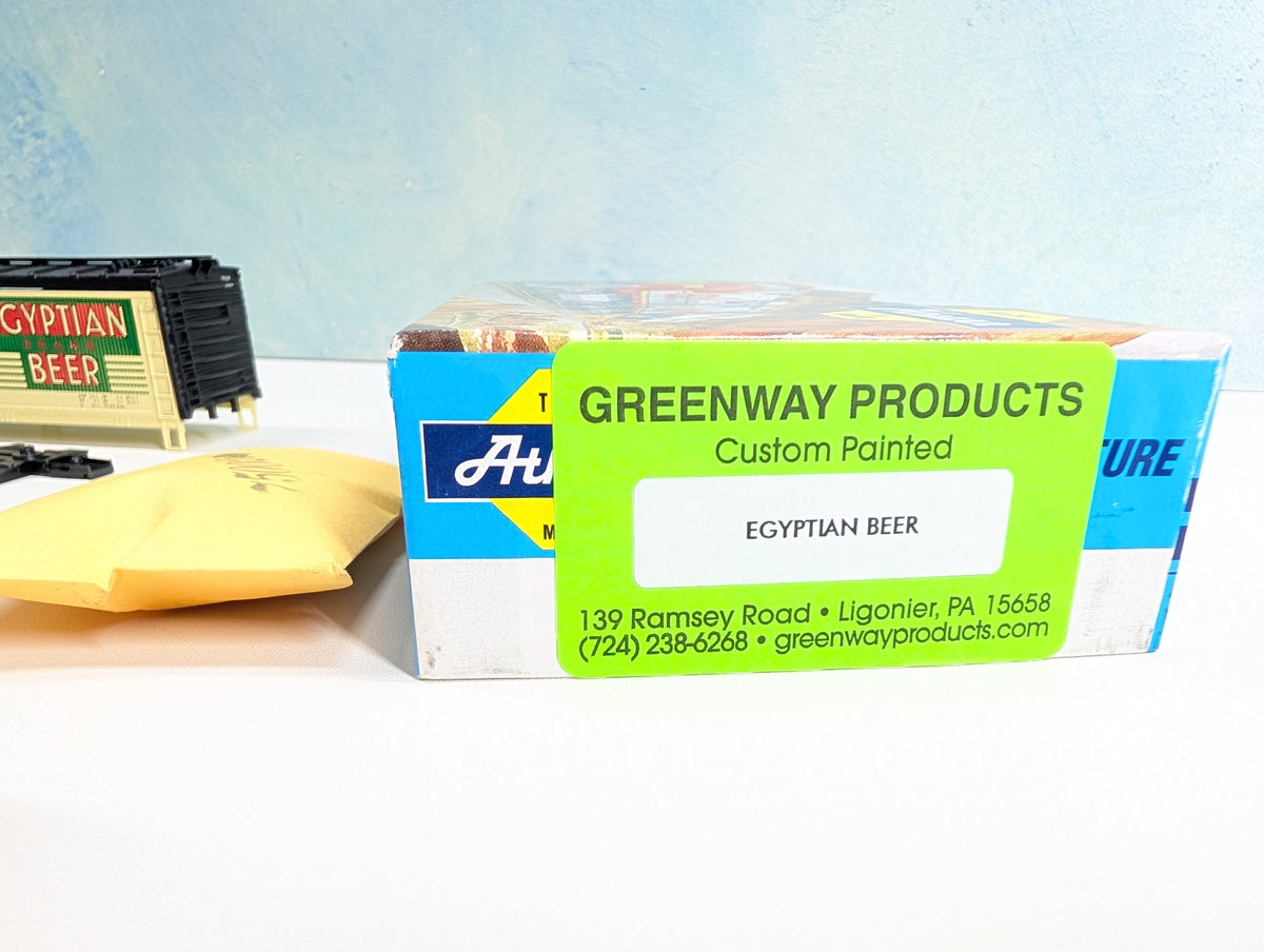USED Athearn HO Scale 40' Reefer Box Car Egyptian Beer WAB #2053 Greenway Custom