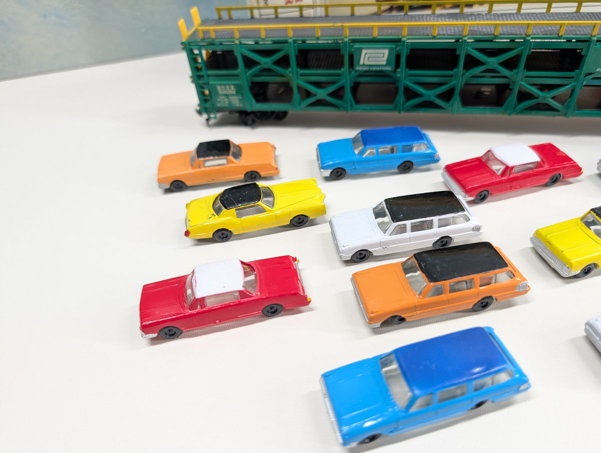 USED Bachmann 1264 HO Scale 89' Tri-Level Car Transporter Penn Central ETTX #905354